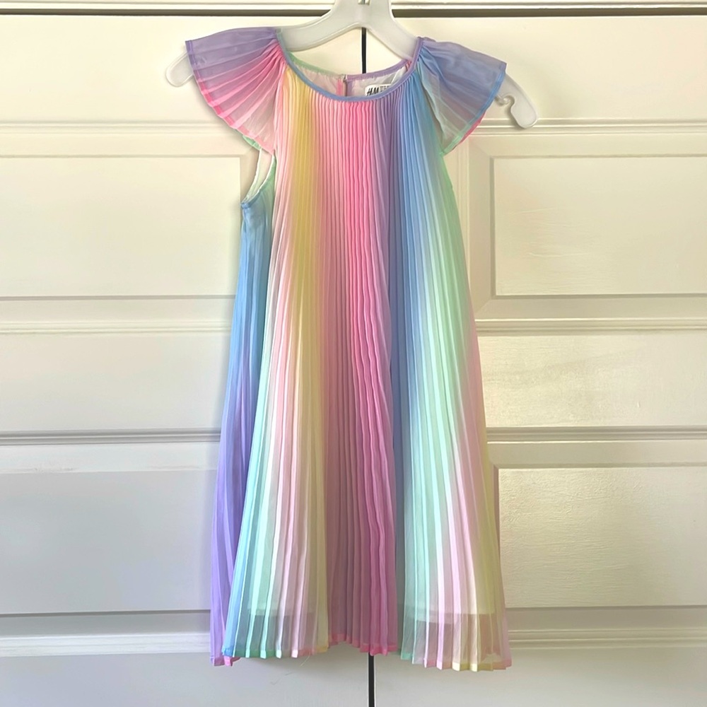 Pastel Rainbow pleated dress